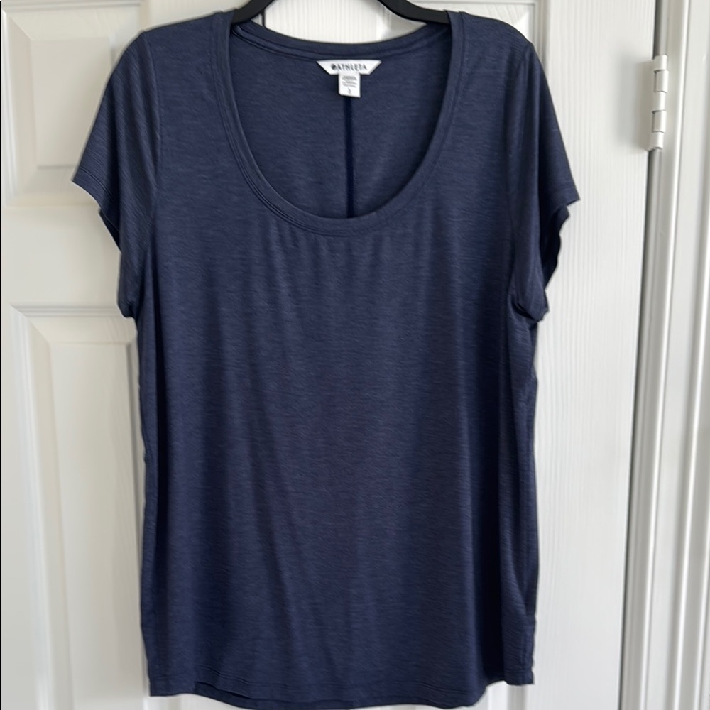 Athleta Blue Cap Sleeve Relaxed Tee